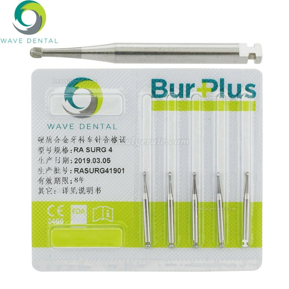 10 St&uuml;ck WaveDental RA SURG Winkelst&uuml;ck-Schaft Hartmetallbohrer Zahnmedizin 2 4 5 6 8# Runden Zahnbohrer